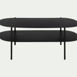 alinea Table Basse*Table basse en métal forme organique asymétrique - L112xH40cm Noir