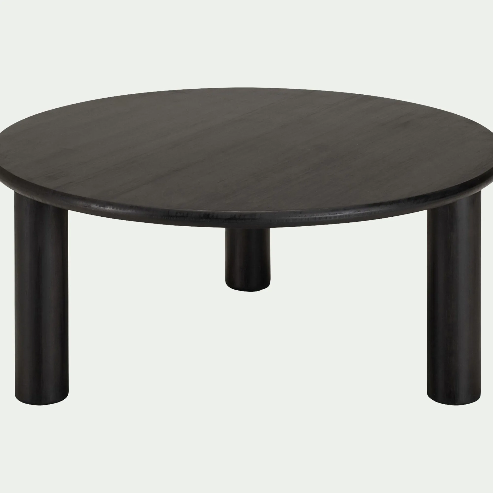 alinea Table Basse*Table basse ronde en bambou massif D80cm - Noir