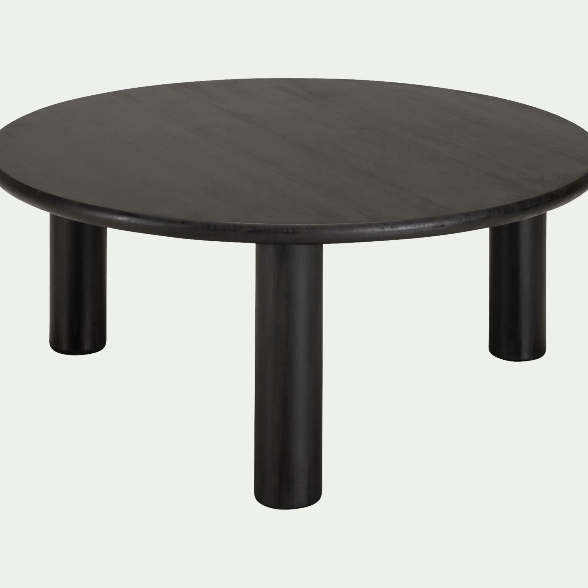 alinea Table Basse*Table basse ronde en bambou massif D80cm - Noir