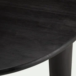 alinea Table Basse*Table basse ronde en bambou massif D80cm - Noir