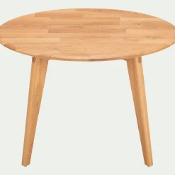 alinea Table Basse*Table basse ronde en chêne massif - Bois clair