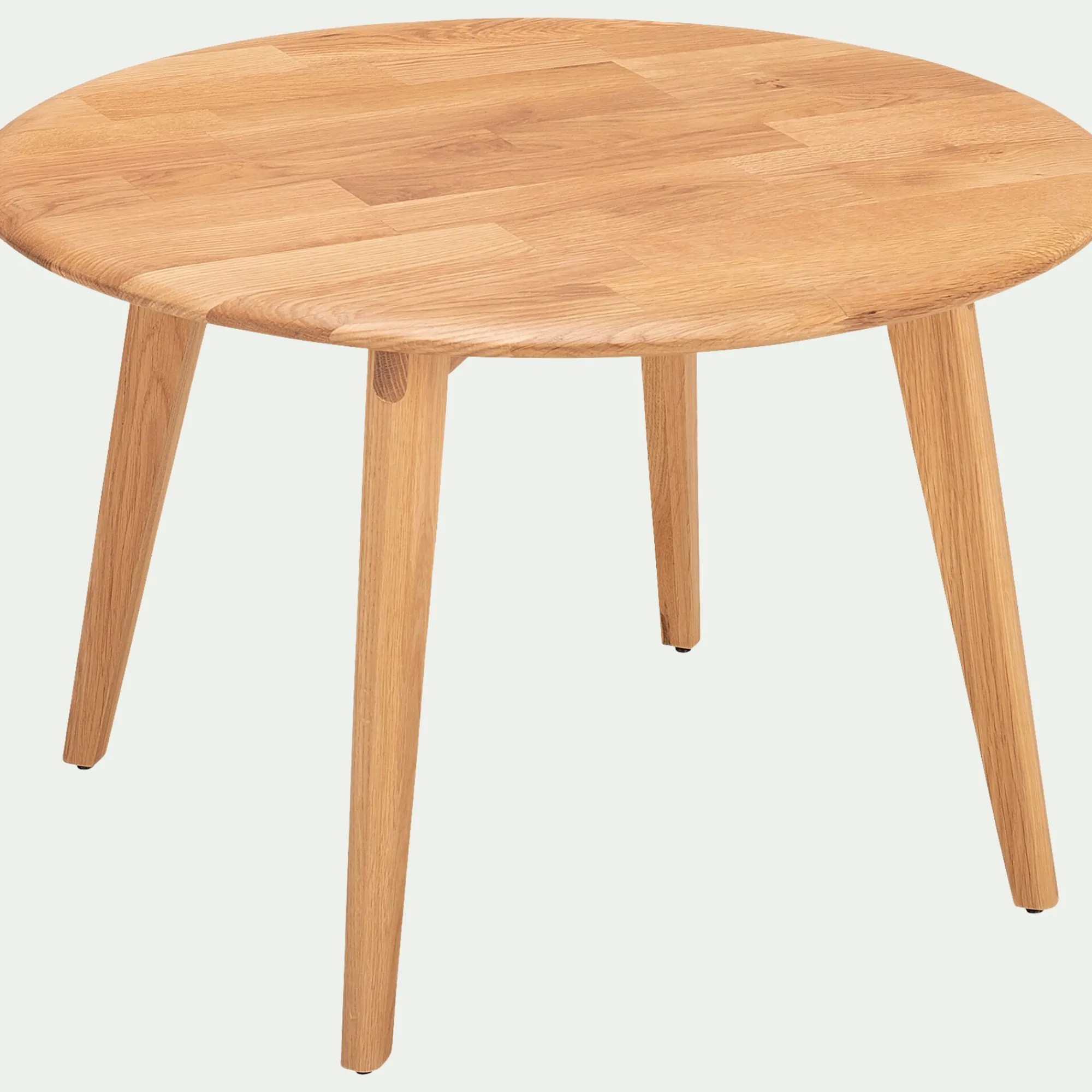 alinea Table Basse*Table basse ronde en chêne massif - Bois clair