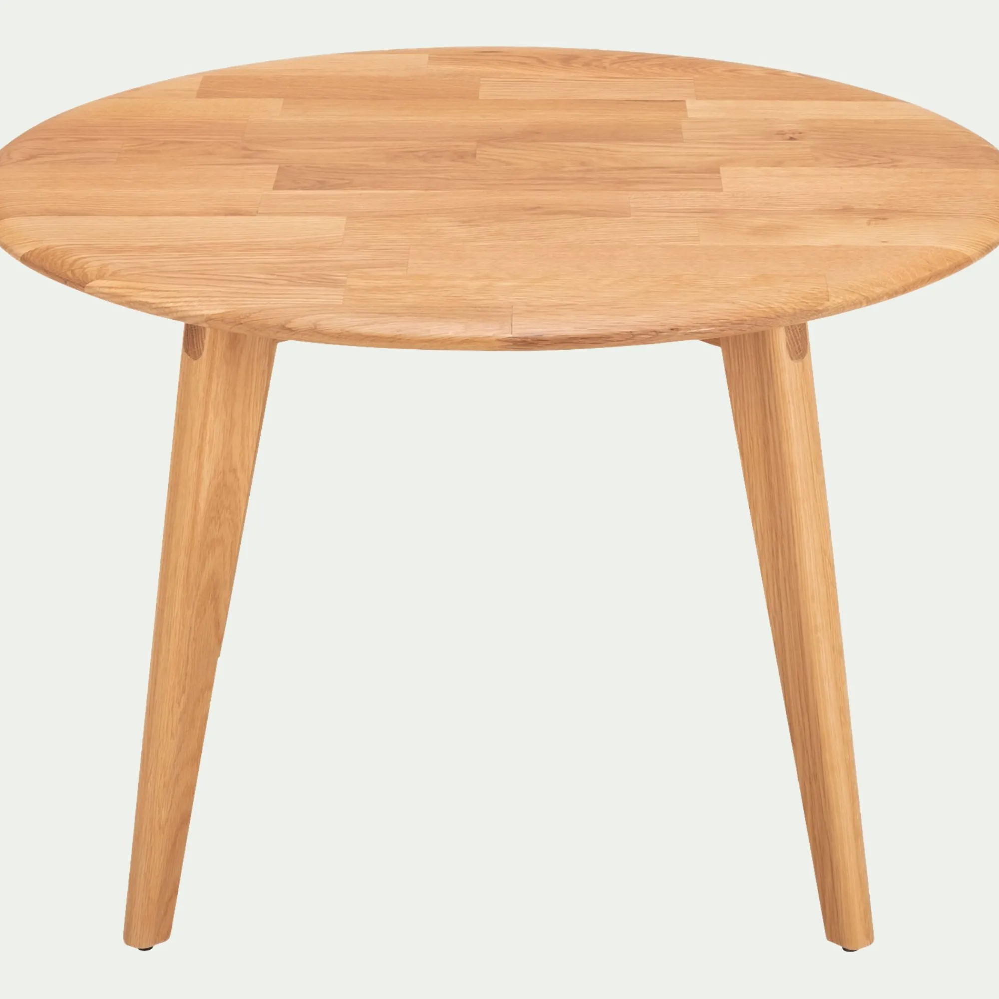 alinea Table Basse*Table basse ronde en chêne massif - Bois clair
