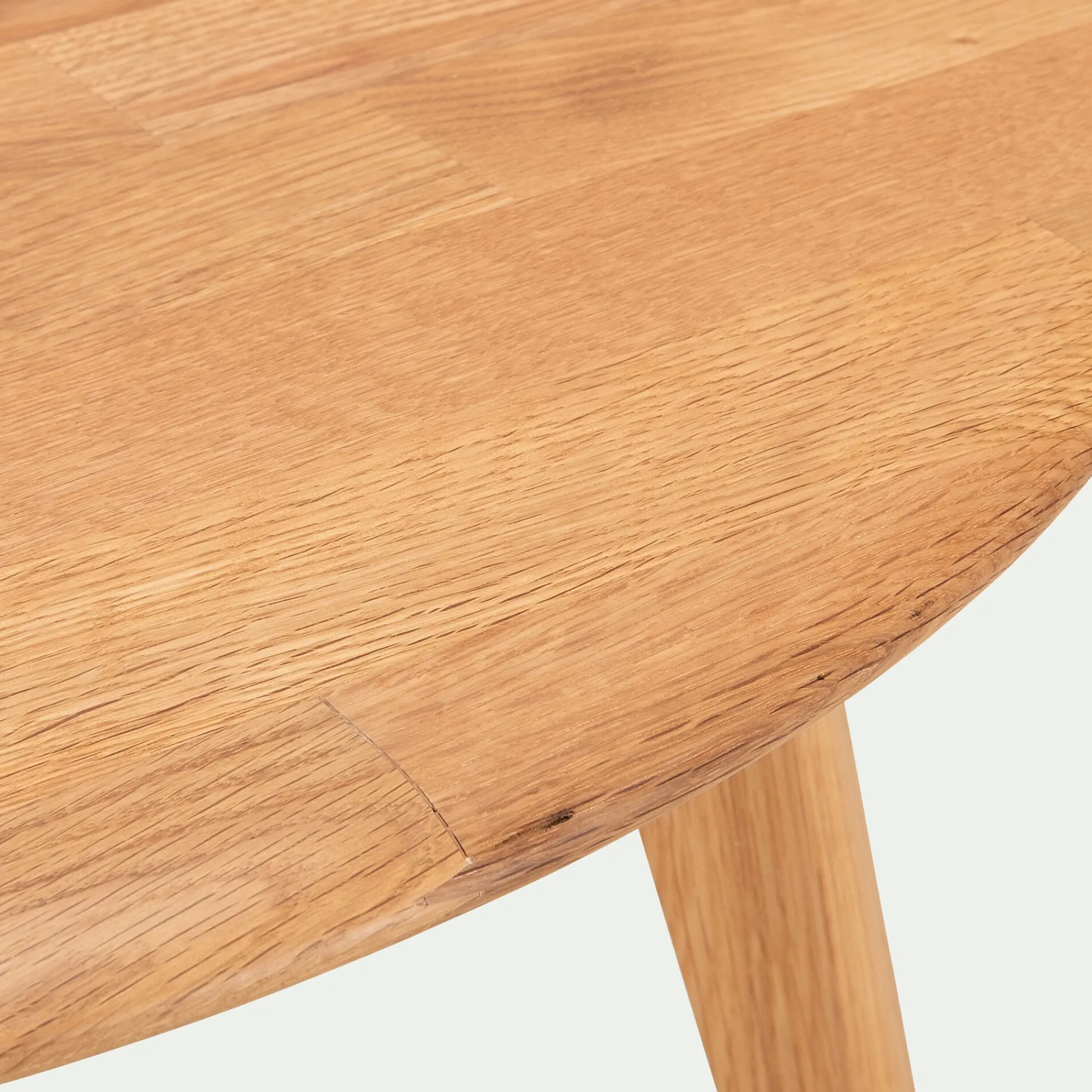 alinea Table Basse*Table basse ronde en chêne massif - Bois clair
