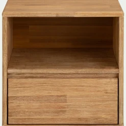 alinea Table De Chevet*Table de chevet en bois d'acacia 1 tiroir L45xH45xP37cm - Bois clair