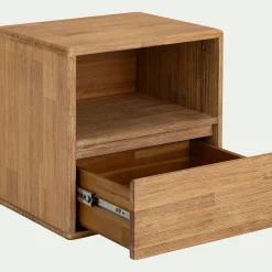 alinea Table De Chevet*Table de chevet en bois d'acacia 1 tiroir L45xH45xP37cm - Bois clair