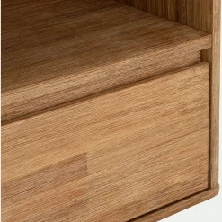 alinea Table De Chevet*Table de chevet en bois d'acacia 1 tiroir L45xH45xP37cm - Bois clair