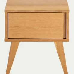 alinea Table De Chevet*Table de chevet en plaqué chêne L45xl40xH48cm - Bois clair