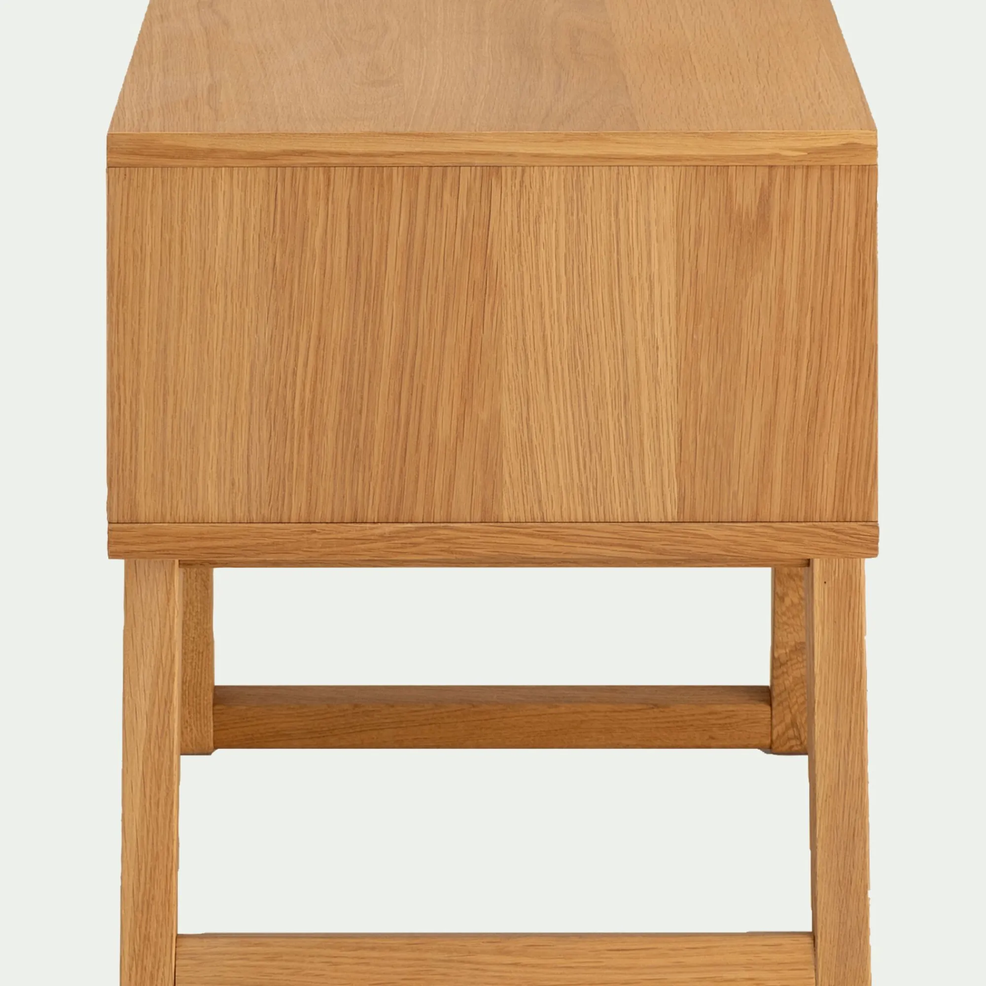 alinea Table De Chevet*Table de chevet en plaqué chêne L45xl40xH48cm - Bois clair