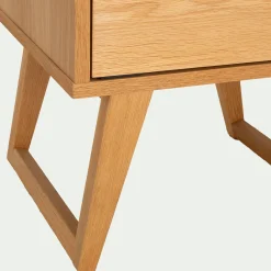 alinea Table De Chevet*Table de chevet en plaqué chêne L45xl40xH48cm - Bois clair