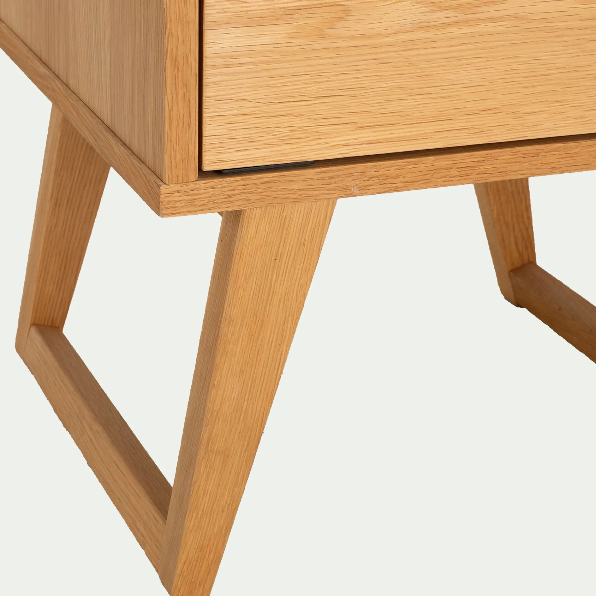 alinea Table De Chevet*Table de chevet en plaqué chêne L45xl40xH48cm - Bois clair