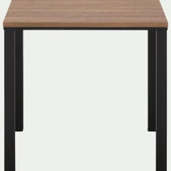 alinea Table De Salle À Manger*Table de repas carrée effet chêne - (4 places) Bois foncé