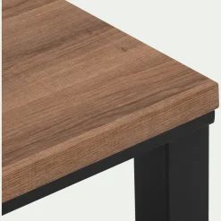 alinea Table De Salle À Manger*Table de repas carrée effet chêne - (4 places) Bois foncé