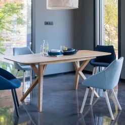 alinea Table Extensible|Table De Salle À Manger*Table de repas extensible plaquée chêne - (6 à 8 places) Bois clair