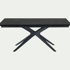 alinea Table Extensible|Table De Salle À Manger*Table de repas extensible en céramique et métal - anthracite (10 à 12 places) Gris