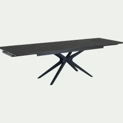 alinea Table Extensible|Table De Salle À Manger*Table de repas extensible en céramique et métal - anthracite (10 à 12 places) Gris