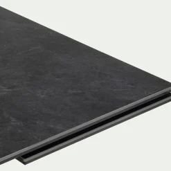 alinea Table Extensible*Table de repas extensible en céramique et verre trempé - (6 à 10 places) Noir