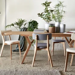 alinea Table Extensible|Table De Salle À Manger*Table de repas extensible plaquée chêne - (8 à 10 places) Bois clair