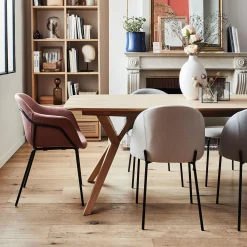 alinea Table Extensible|Table De Salle À Manger*Table de repas extensible plaquée chêne - (8 à 10 places) Bois clair