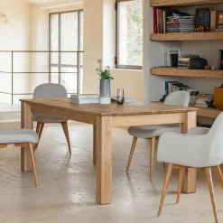 alinea Table Extensible*Table de repas extensible en chêne - (8 à 12 places) Bois clair