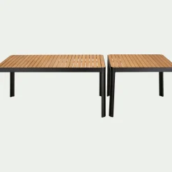 alinea Table De Jardin|Table De Salle À Manger*Table de repas jardin en aluminium et teck - (6 places) Bois clair