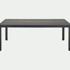 alinea Table De Jardin|Table De Salle À Manger*Table de repas jardin en duraboard et aluminium - (8 places) Noir