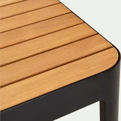 alinea Table De Jardin|Table De Salle À Manger*Table de repas jardin en aluminium et teck - (4 places ) Bois clair