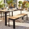 alinea Table De Jardin|Table De Salle À Manger*Table de repas jardin en aluminium et teck - bois clair (8 places)