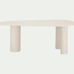 alinea Table De Salle À Manger*Table de repas organique en bois - écru (8 à 10 places) Blanc