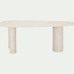 alinea Table De Salle À Manger*Table de repas organique en bois - écru (8 à 10 places) Blanc