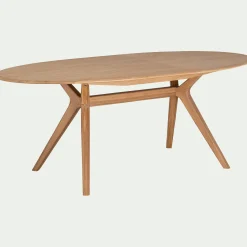 alinea Table Extensible|Table De Salle À Manger*Table de repas ovale extensible bois massif - (6 à 8 places) Bois clair