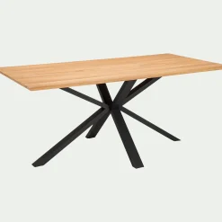 alinea Table De Salle À Manger*Table de repas piètement graphique en chêne - (8 places) Bois clair