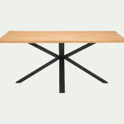 alinea Table De Salle À Manger*Table de repas piètement graphique en chêne - (8 places) Bois clair