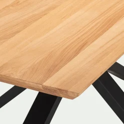 alinea Table De Salle À Manger*Table de repas piètement graphique en chêne - (8 places) Bois clair