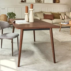 alinea Table Extensible|Table De Salle À Manger*Table de repas rectangulaire extensible en bois - (8 à 10 places) Bois foncé
