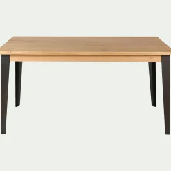 alinea Table De Salle À Manger*Table de repas rectangulaire en chêne et acier - (10 places) Bois clair