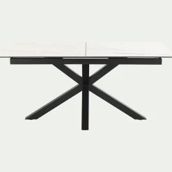 alinea Table Extensible|Table De Salle À Manger*Table de repas rectangulaire extensible en céramique - (6 à 8 places) Blanc