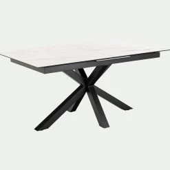 alinea Table Extensible|Table De Salle À Manger*Table de repas rectangulaire extensible en céramique - (6 à 8 places) Blanc