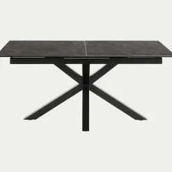 alinea Table Extensible|Table De Salle À Manger*Table de repas rectangulaire extensible en céramique - (6 à 8 places) Noir