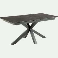 alinea Table Extensible|Table De Salle À Manger*Table de repas rectangulaire extensible en céramique - (6 à 8 places) Noir
