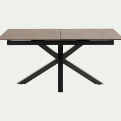 alinea Table Extensible|Table De Salle À Manger*Table de repas rectangulaire extensible en céramique - bronze (6 à 8 places) Marron