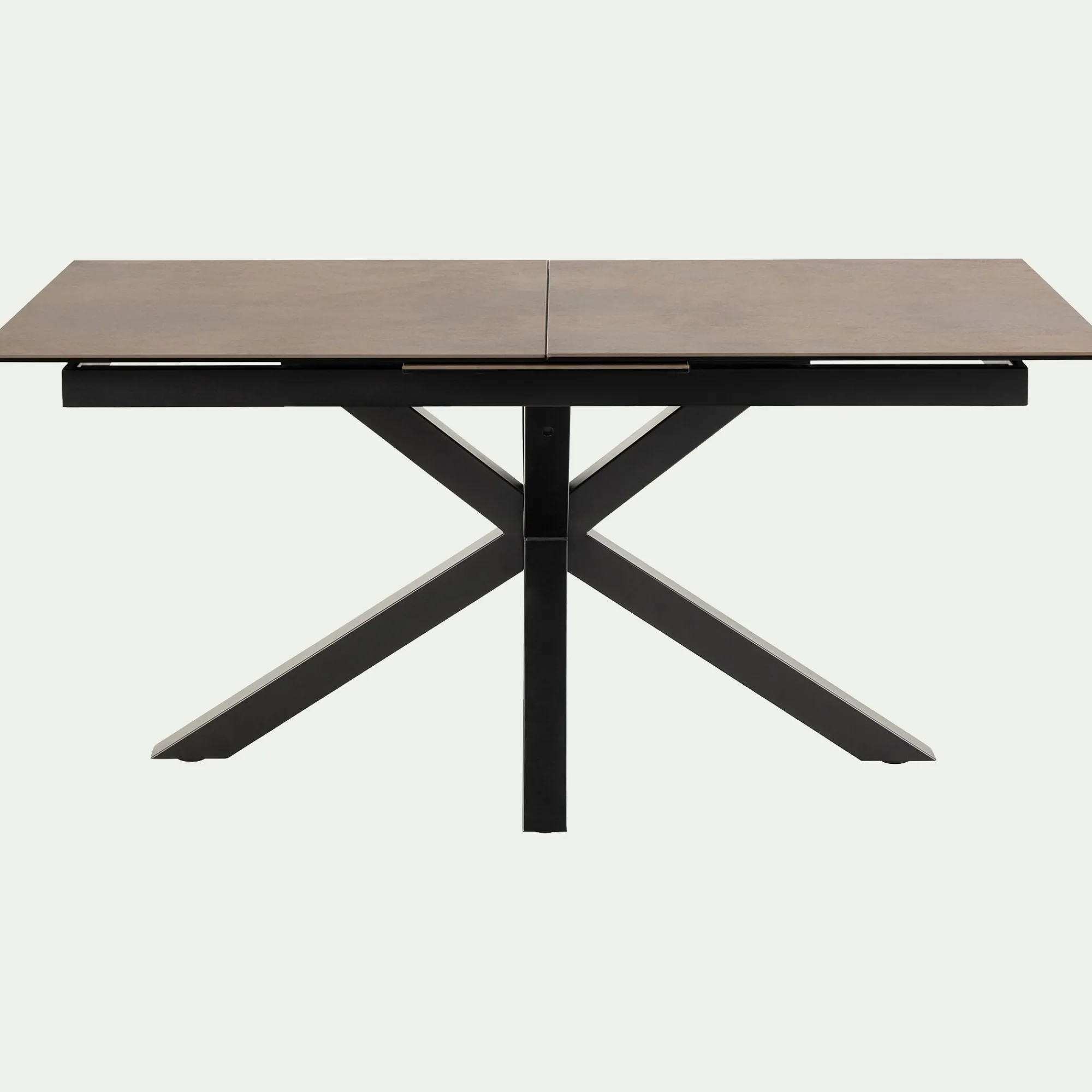 alinea Table Extensible|Table De Salle À Manger*Table de repas rectangulaire extensible en céramique - bronze (6 à 8 places) Marron