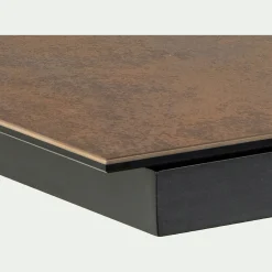 alinea Table Extensible|Table De Salle À Manger*Table de repas rectangulaire extensible en céramique - bronze (6 à 8 places) Marron