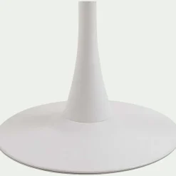 alinea Table De Salle À Manger*Table de repas ronde en bois et céramique - (4 places) Blanc