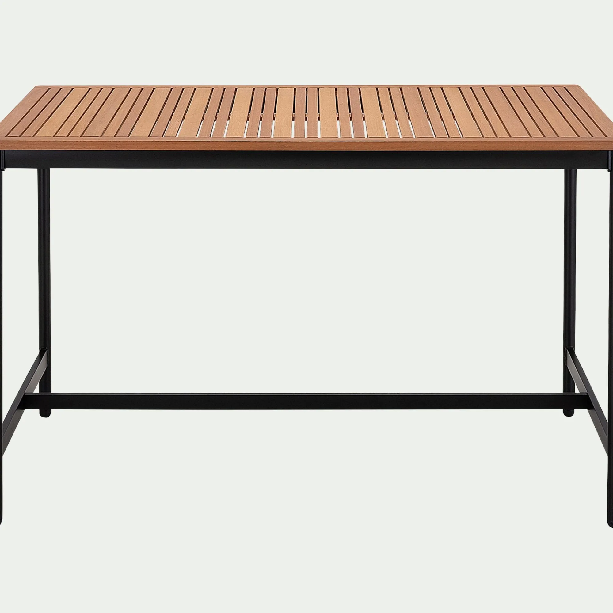 alinea Table De Jardin|Table Haute De Jardin*Table haute de repas jardin en eucalyptus - (6 places) Bois clair