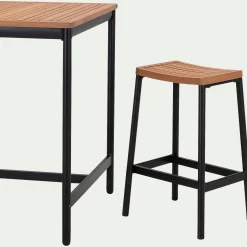 alinea Table De Jardin|Table Haute De Jardin*Table haute de repas jardin en eucalyptus - (6 places) Bois clair