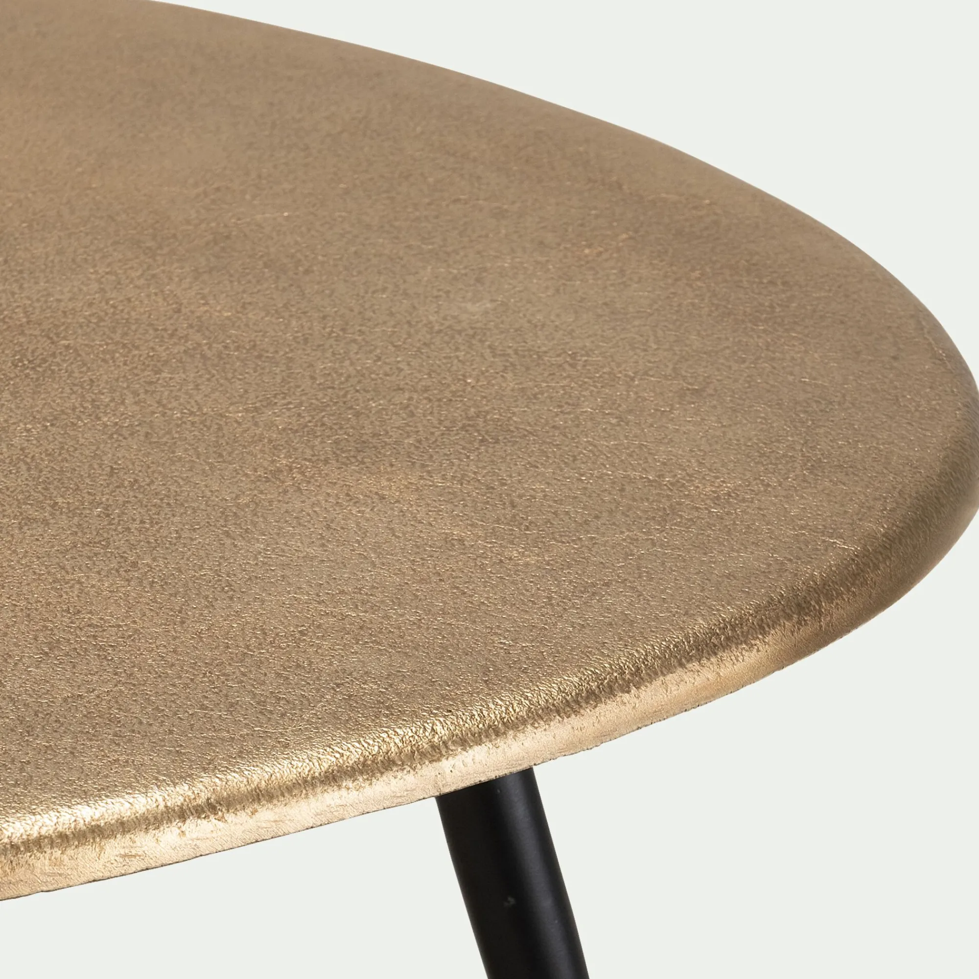 alinea Bout De Canapé|Table Basse*Tables gigognes en fonte d'aluminium - Doré