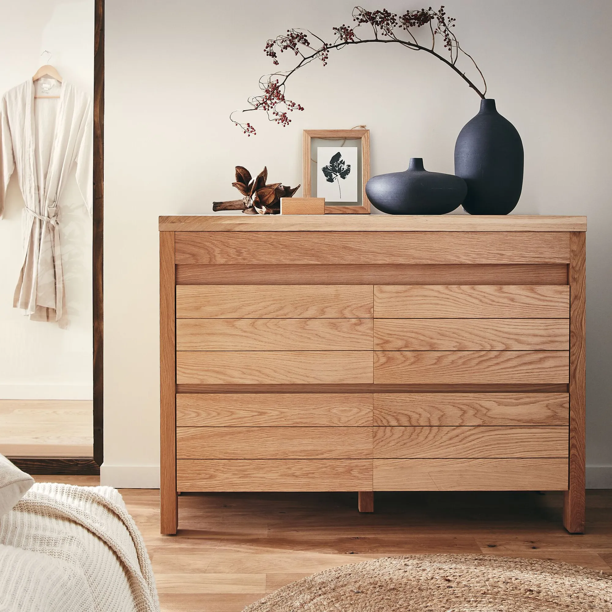alinea Rangement De Salle De Bain*Tablette / Top pour sous-vasque double L120cm Bois clair