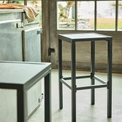 alinea Tabouret Haut De Bar*Tabouret de bar en acier - H74cm Noir