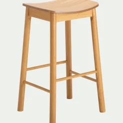 alinea Tabouret Haut De Bar*Tabouret de bar en chêne et hévéa H77cm - Bois clair